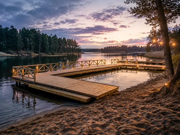 Pomost kąpielisko drewniany Serwy - Hotel Albatros
