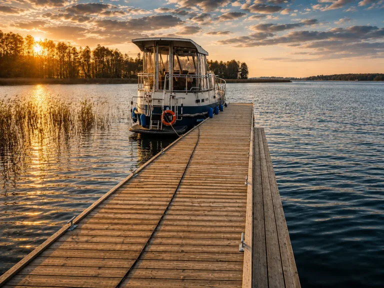 Pomost cumowniczy Hotel Ognisty Ptak k. Ogonki Węgorzewa